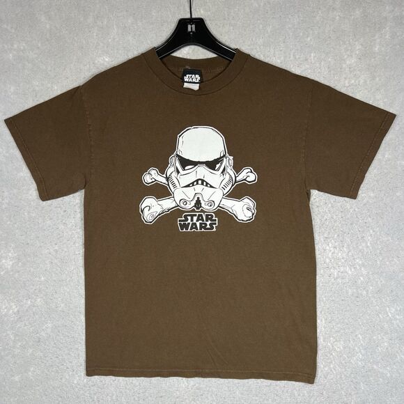 VTG 2005 Star Wars Storm Trooper Cross Bones Head Logo Lucasfilm Promo SZ MEDIUM - Picture 1 of 9
